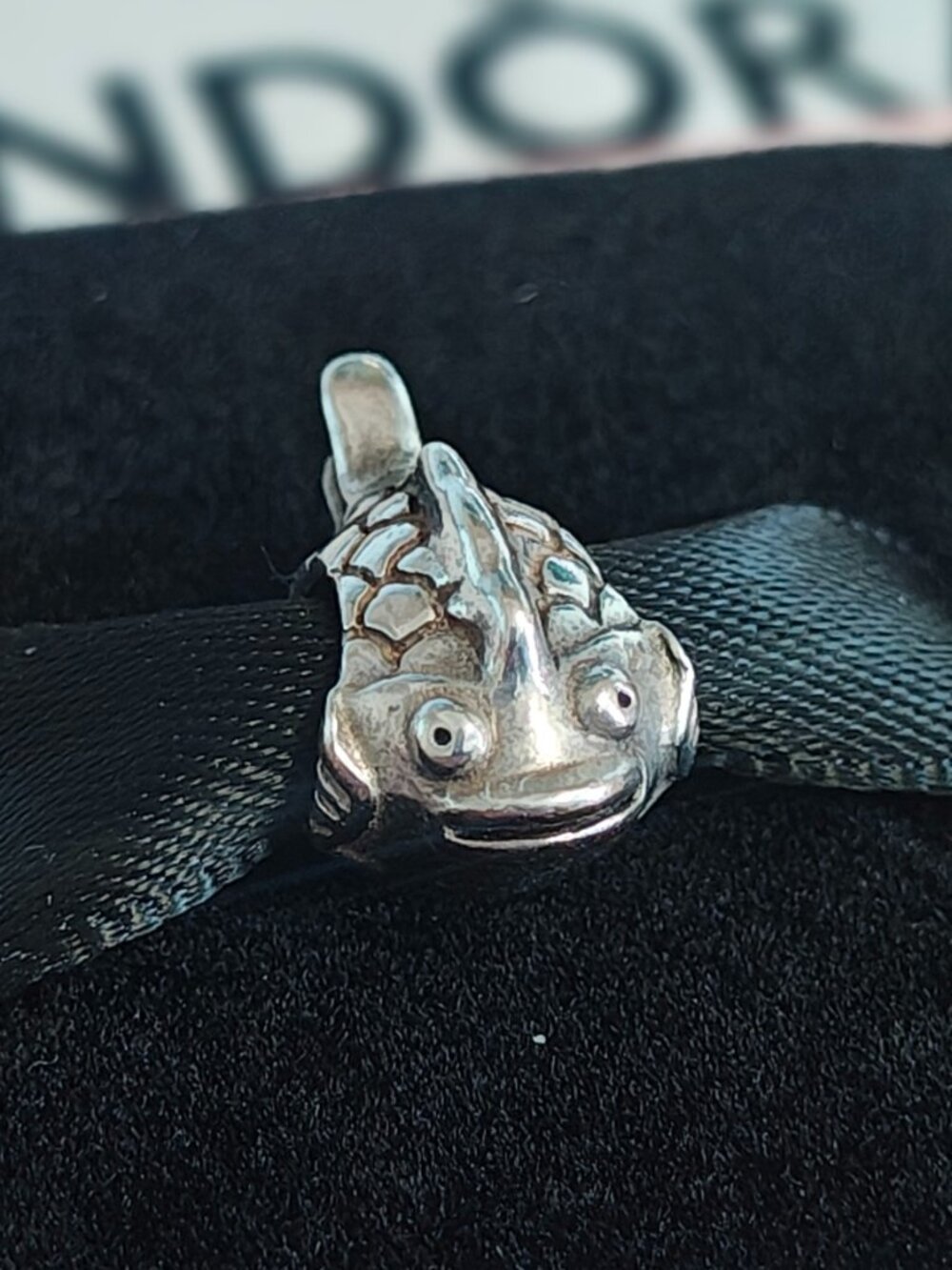 Authentic Retired Pandora Happy Fish Charm 790392 Sterling Silver